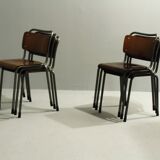 Model 106 Chairs by W. H. Gispen for Delft, 1950s, Set of 6