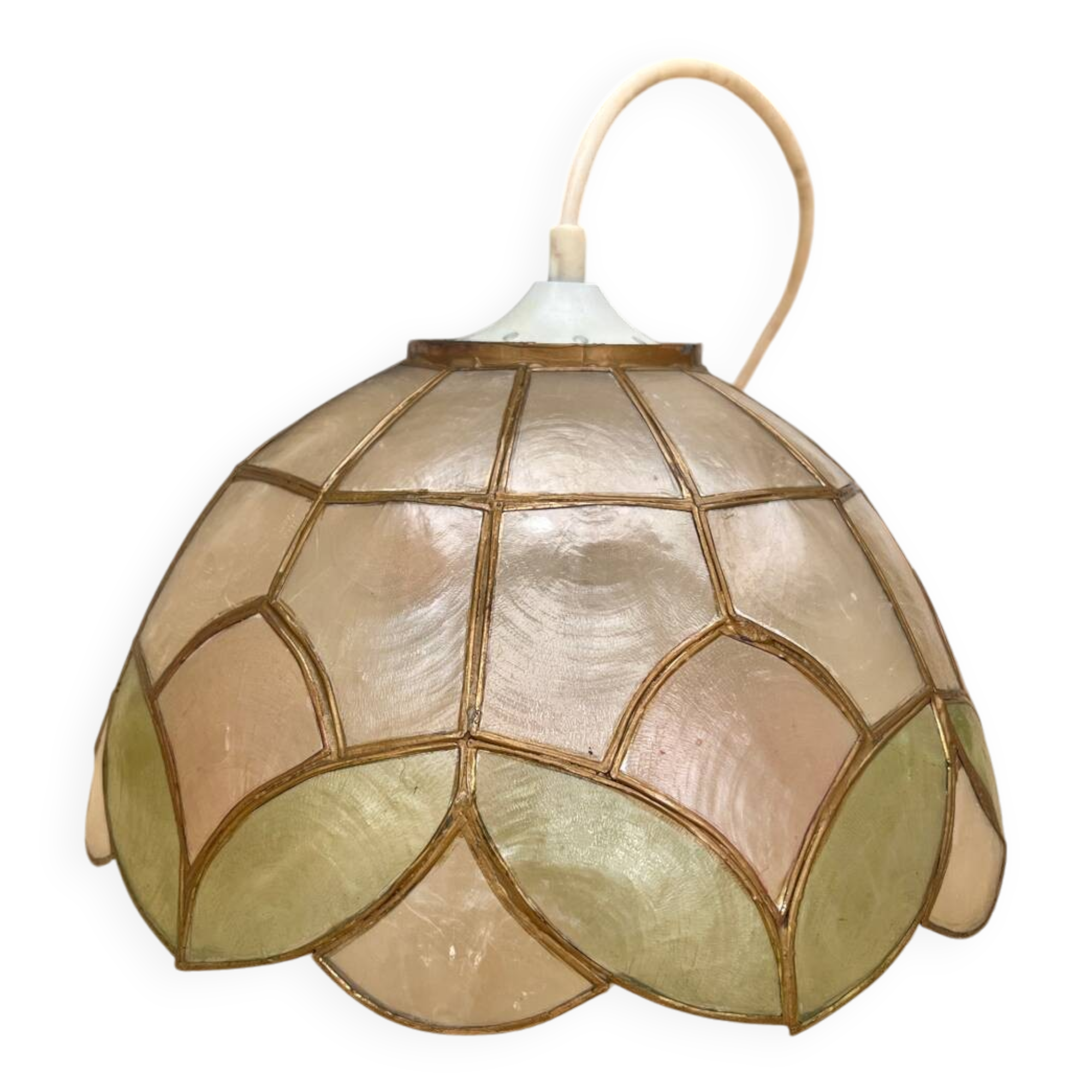 Mother-of-pearl pendant - Rose button