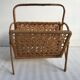 Magazine rack wicker and rattan