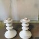 Pair of artisanal ceramic candlesticks Morocco