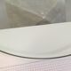 Table basse italienne ovale vintage vignelli pour casigliani en marbre et verre des années 70