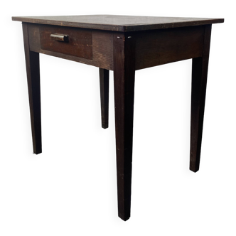 Wooden side table with drawer.