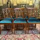 6 cherry wood chairs with openwork backs