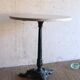 Round white marble bistro table
