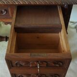 Neo-Renaissance oak cashier's desk and podium