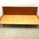 Beech sofa bed & red fabric by Drevotar Czech vintage 1960s
