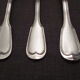 Set of 6 old silver metal spoons mismatched for a chic table