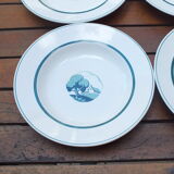 6 assiettes creuses vintage Sarreguemines service Arlette