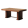 Art Deco table in oak and walnut with marquetry decoration, circa 1940.