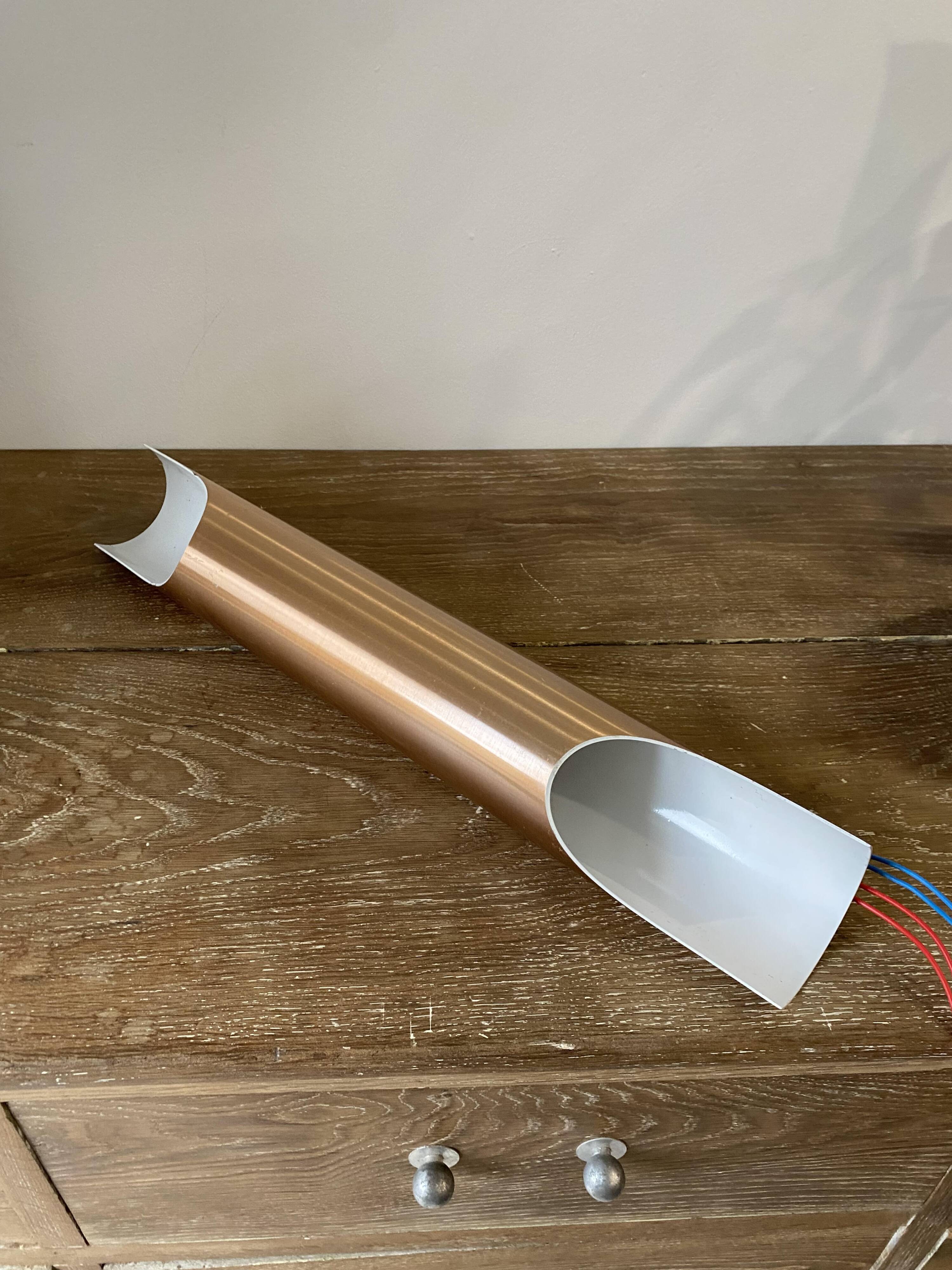 N3 Sconce Fuga XL copper / rosé wall light Raak Komulainen 1970 vintage