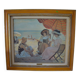 Painting beach scene by Alfred Victor Fournier 1909