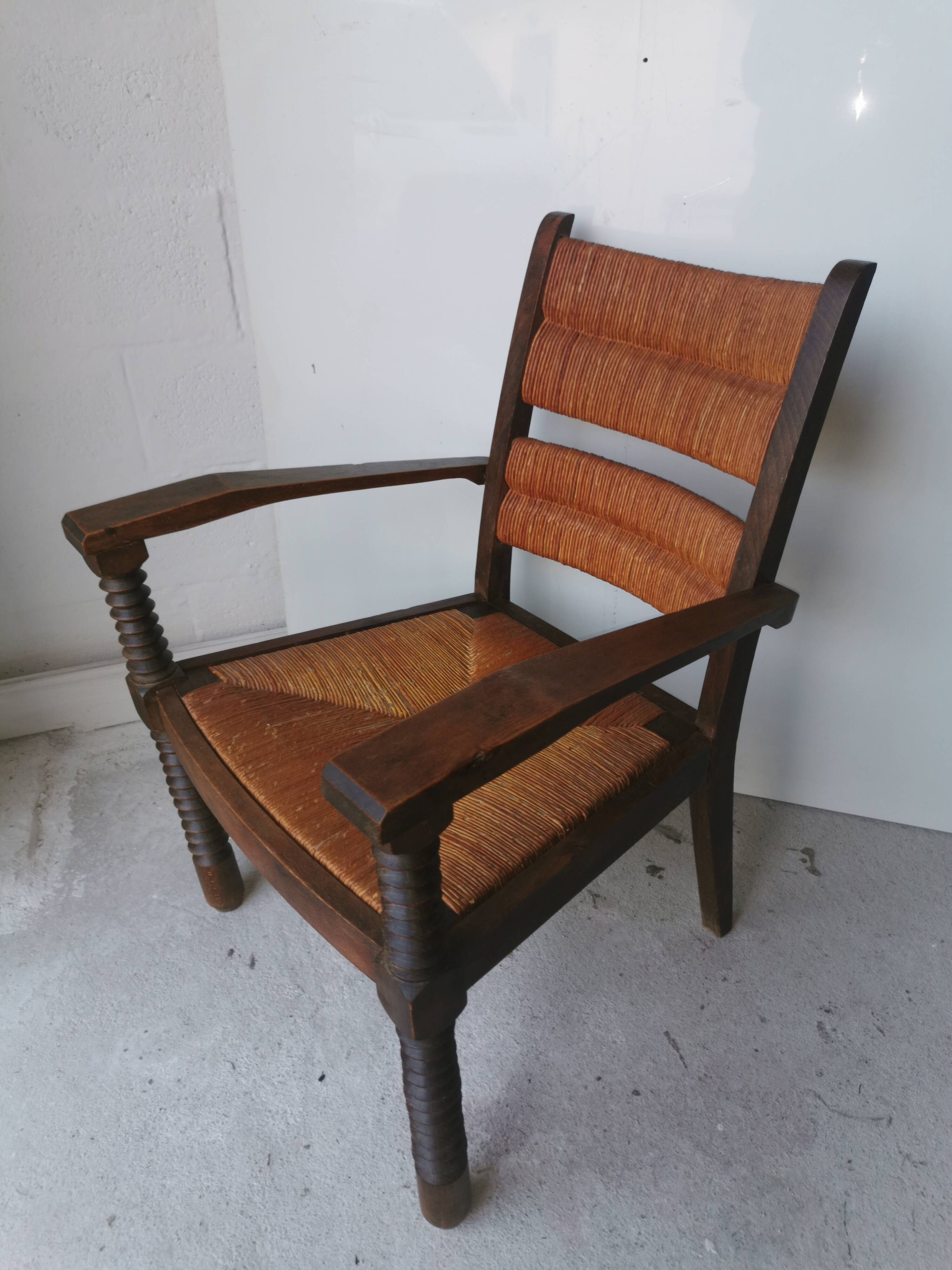 Vintage brutalist armchair