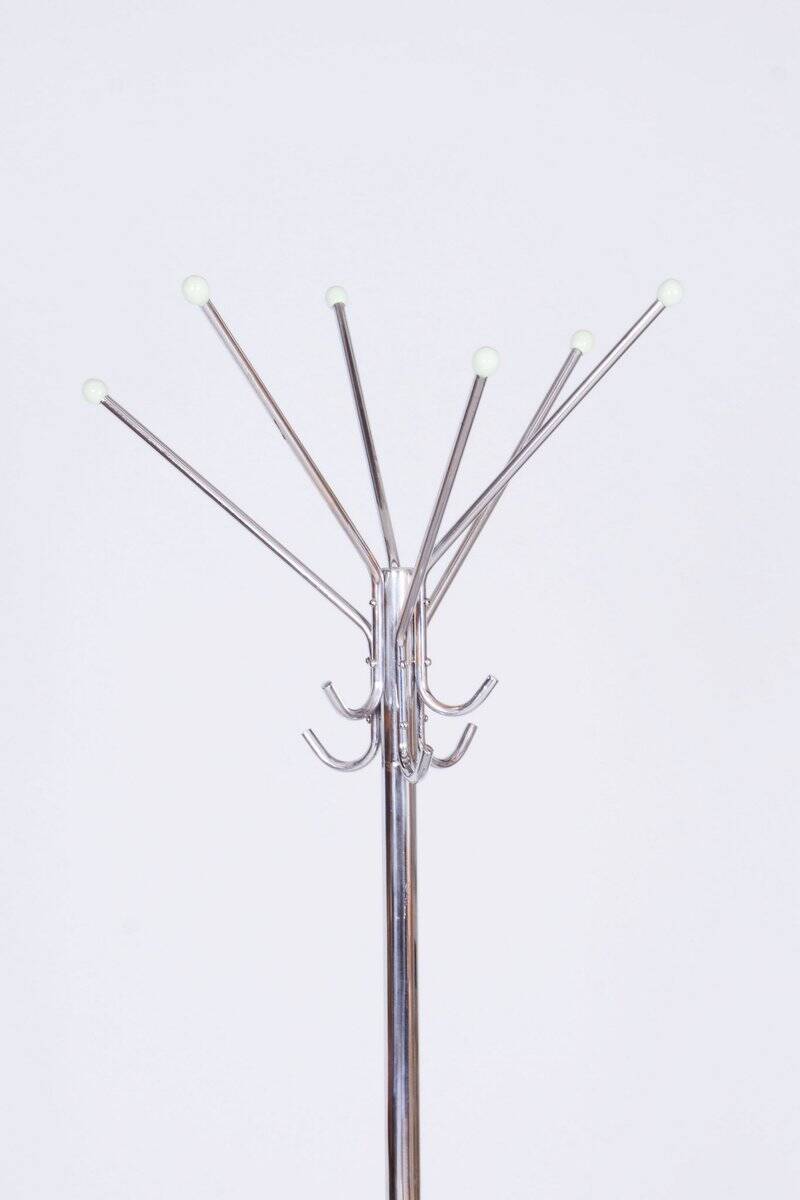 Bauhaus Coat Hanger in Chrome-Plated Steel, Czechia, 1930s