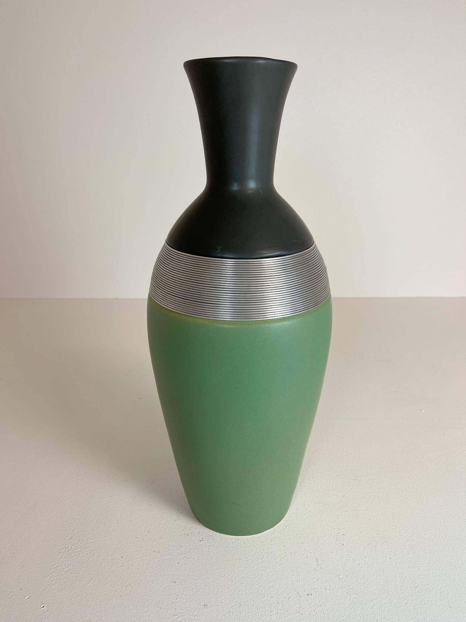 Large Art Deco style pedestal vase, Sweden, 1970s