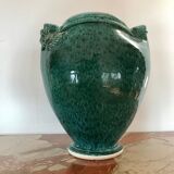 Conical body and paunch ovoid stoneware vase