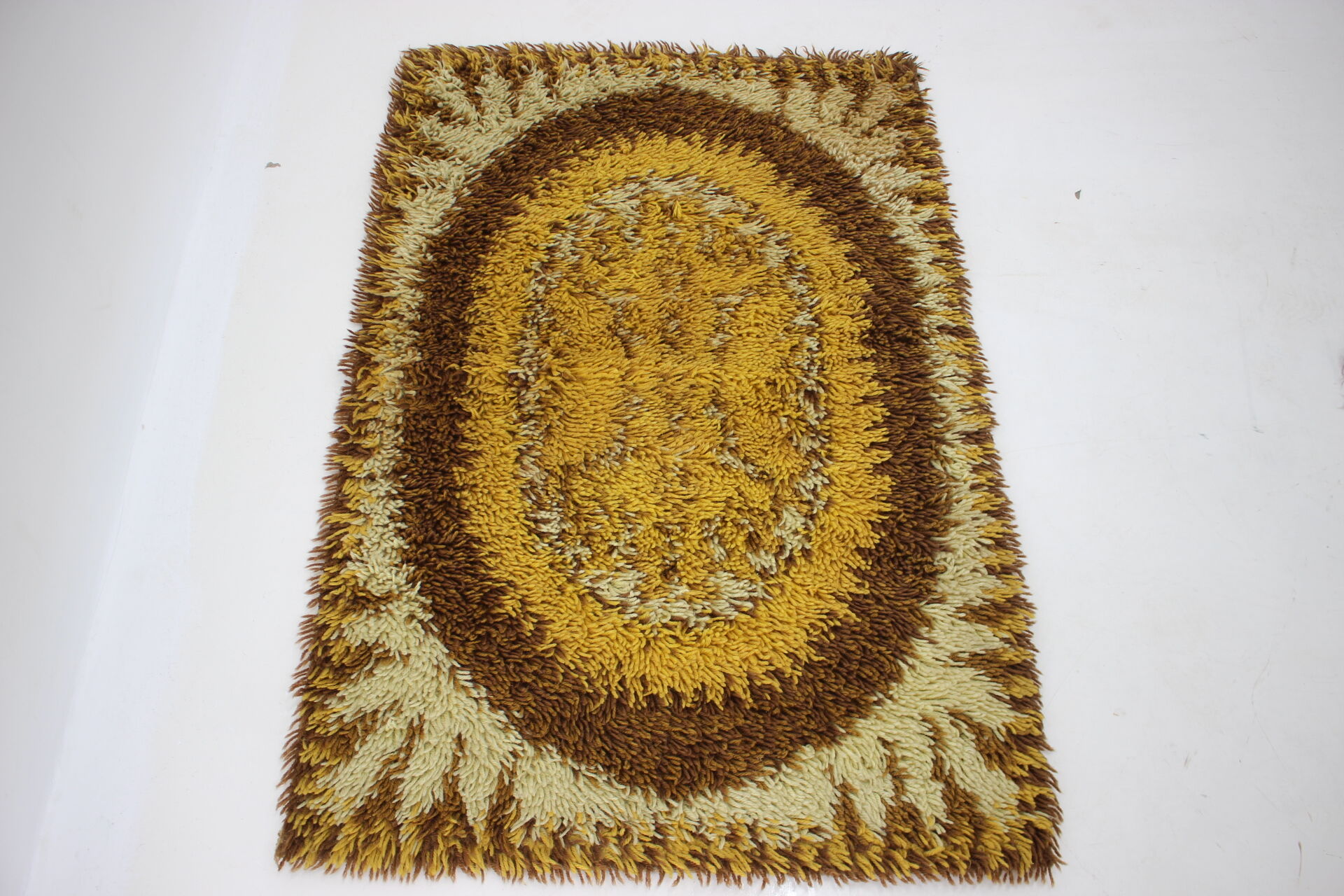 1970s Small Danish Abstract Wool Rug