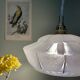 Suspension abat-jour vintage art déco en verre