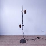 Lampadaire spots métal bois