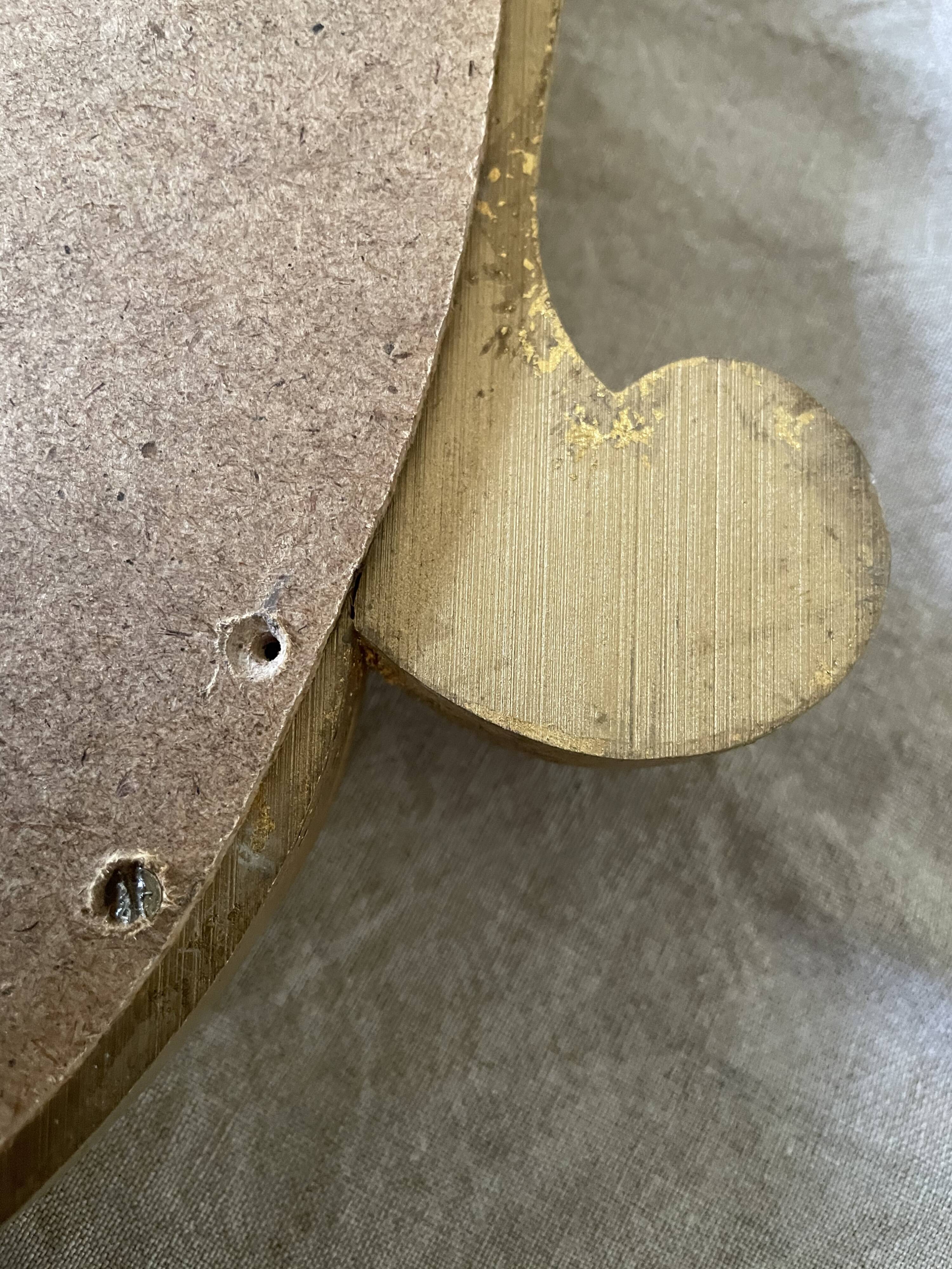 Golden resin rock mirror  42x68cm