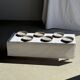 Set of 6 handmade ceramic deep plates in glazed beige D19.5 H4