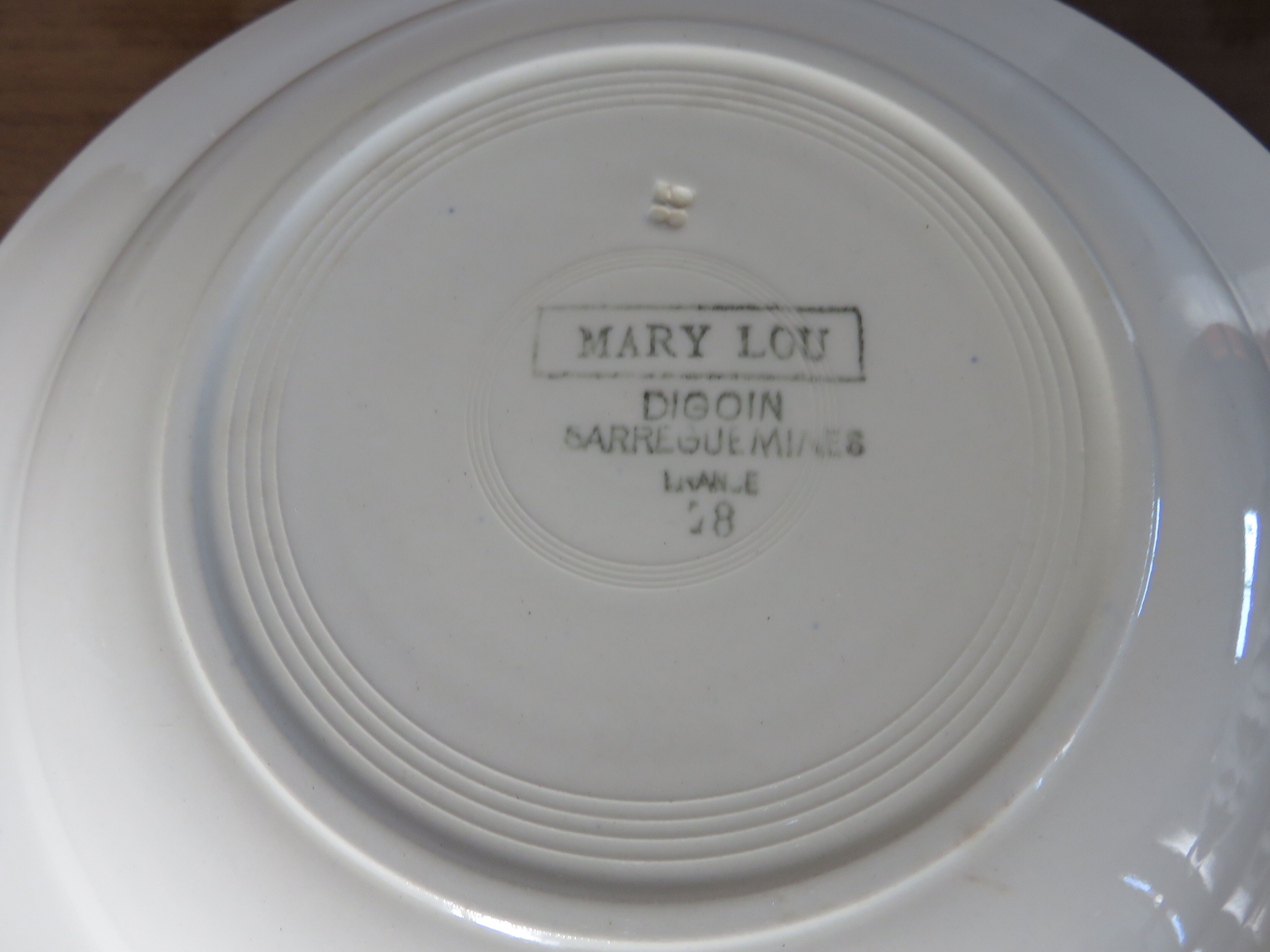 10 plates Mary Lou Digoin Sarreguemines