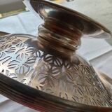 Corbeille en métal argenté
