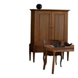 Danish modern birch desk/dining table attributed to Philip Arctander, 1940s.