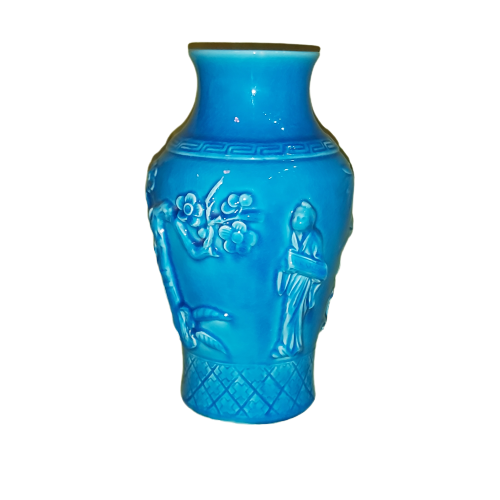 Vase Longwy décor asiatique