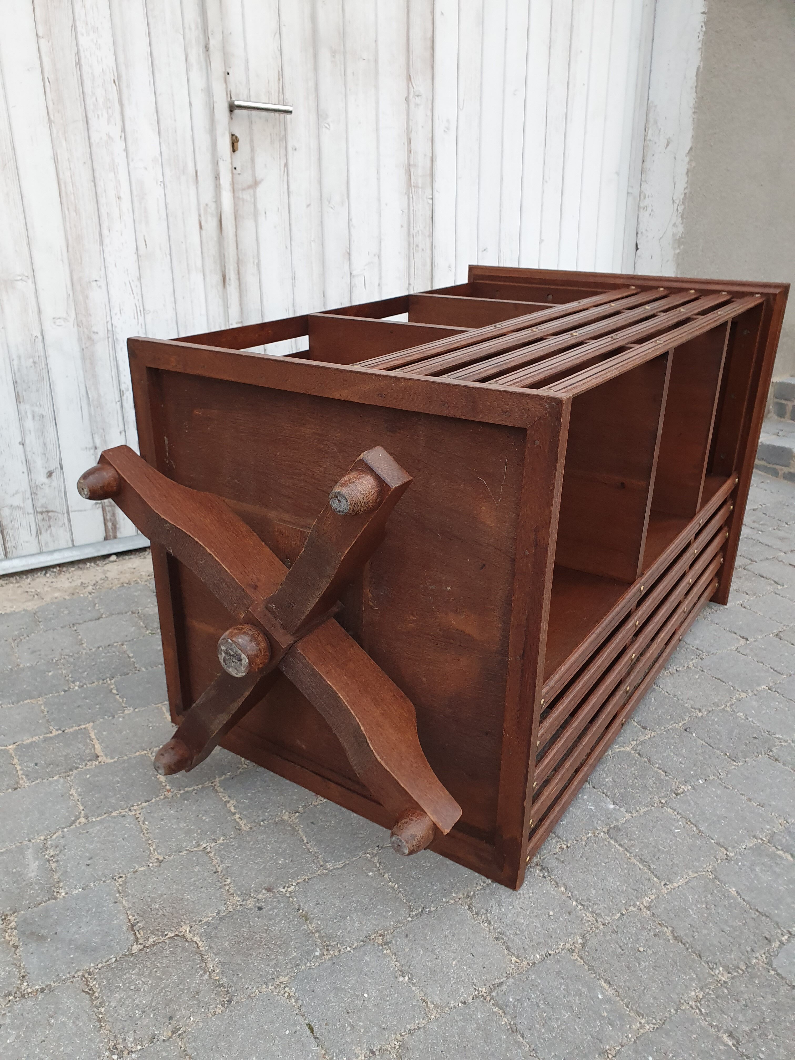 Revolving library of ancient notary 1920 oak