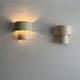 Pair of vintage modernist wall lights, white lacquered metal, Sweden 1970