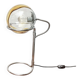 German table lamp from the mid-century space age, glass and chrome, 1960s.