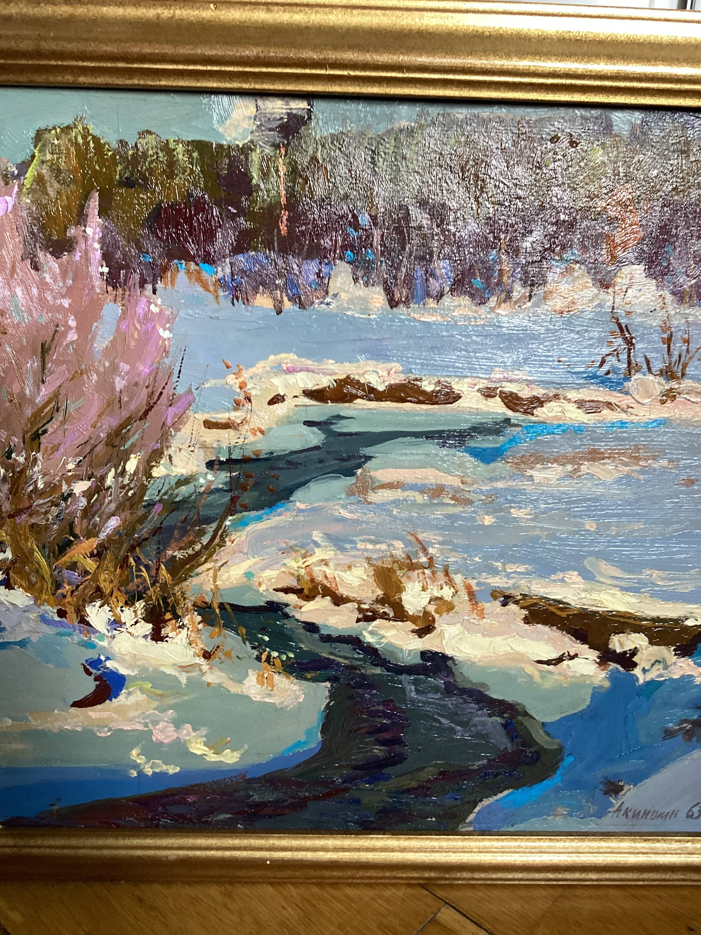 Old painting signed Oil on cardboard dimensions: height - 55cm - length -