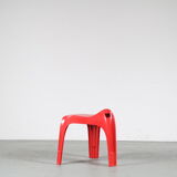 2000s Red “Casalino” stool by Alexander Begge for Casala, Germany