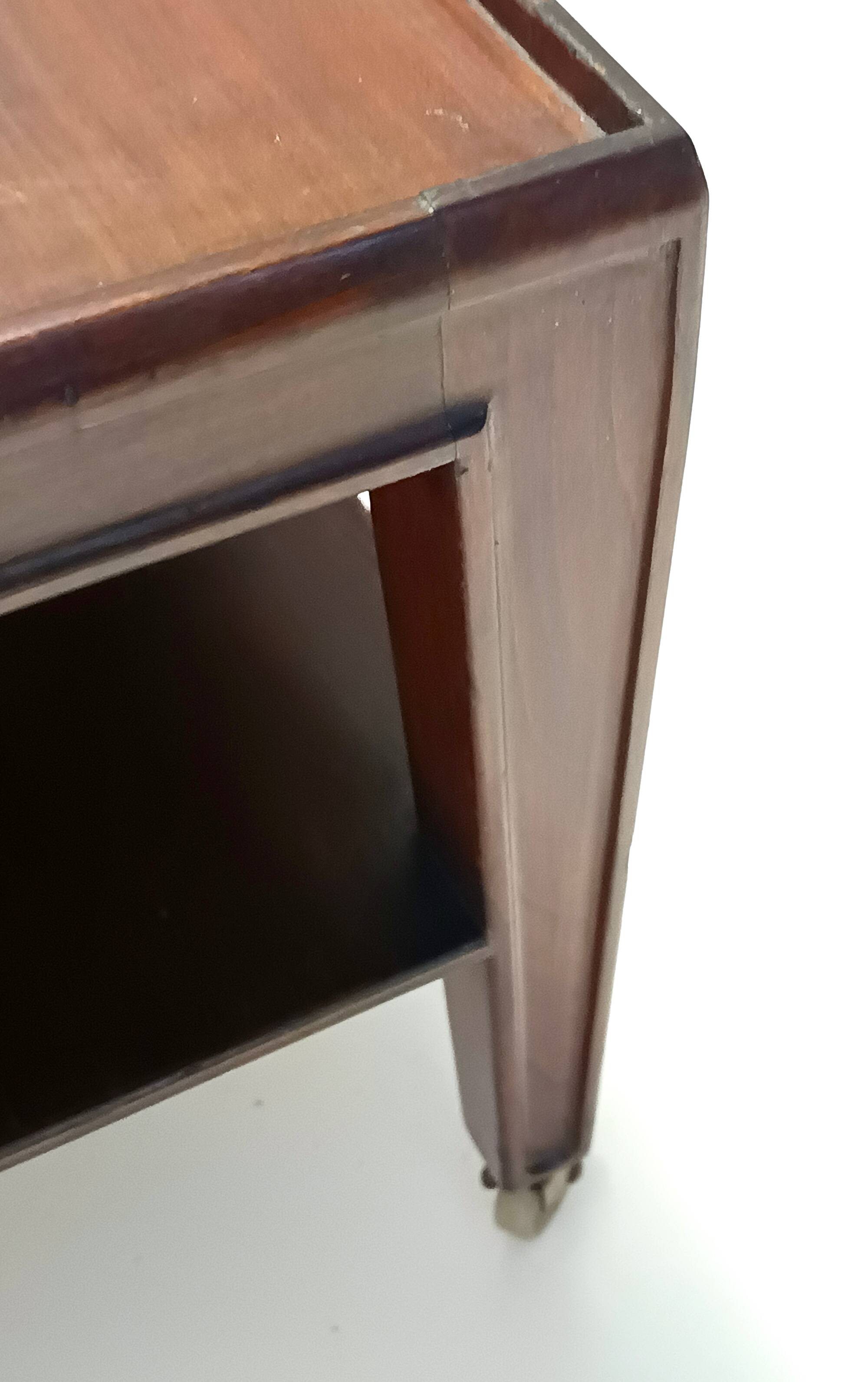 Rectangular Walnut Coffee Table by Paolo Buffa with Casters, Italy