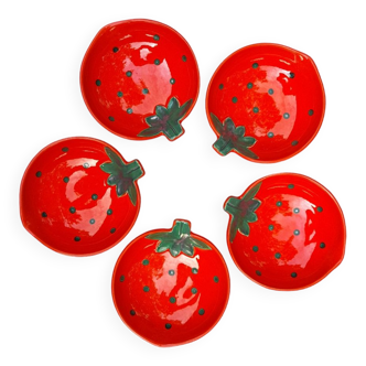 Set of 5 strawberry cups Waechtersbach