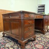 Classic English desk with green leather