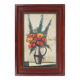 Le bouquet de fleurs, lithographie sur toile encadrée, Bernard Buffet