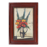Le bouquet de fleurs, lithographie sur toile encadrée, Bernard Buffet