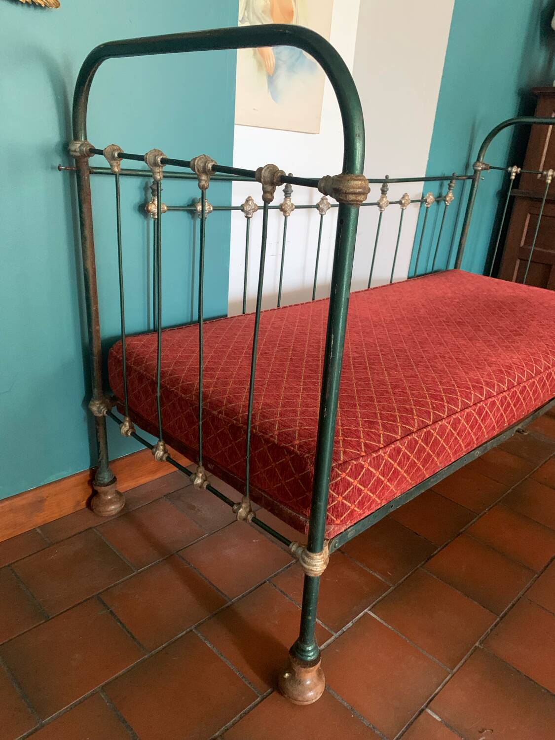 Vintage wrought iron bench
