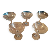 Champagne glass crystal glass chiseled