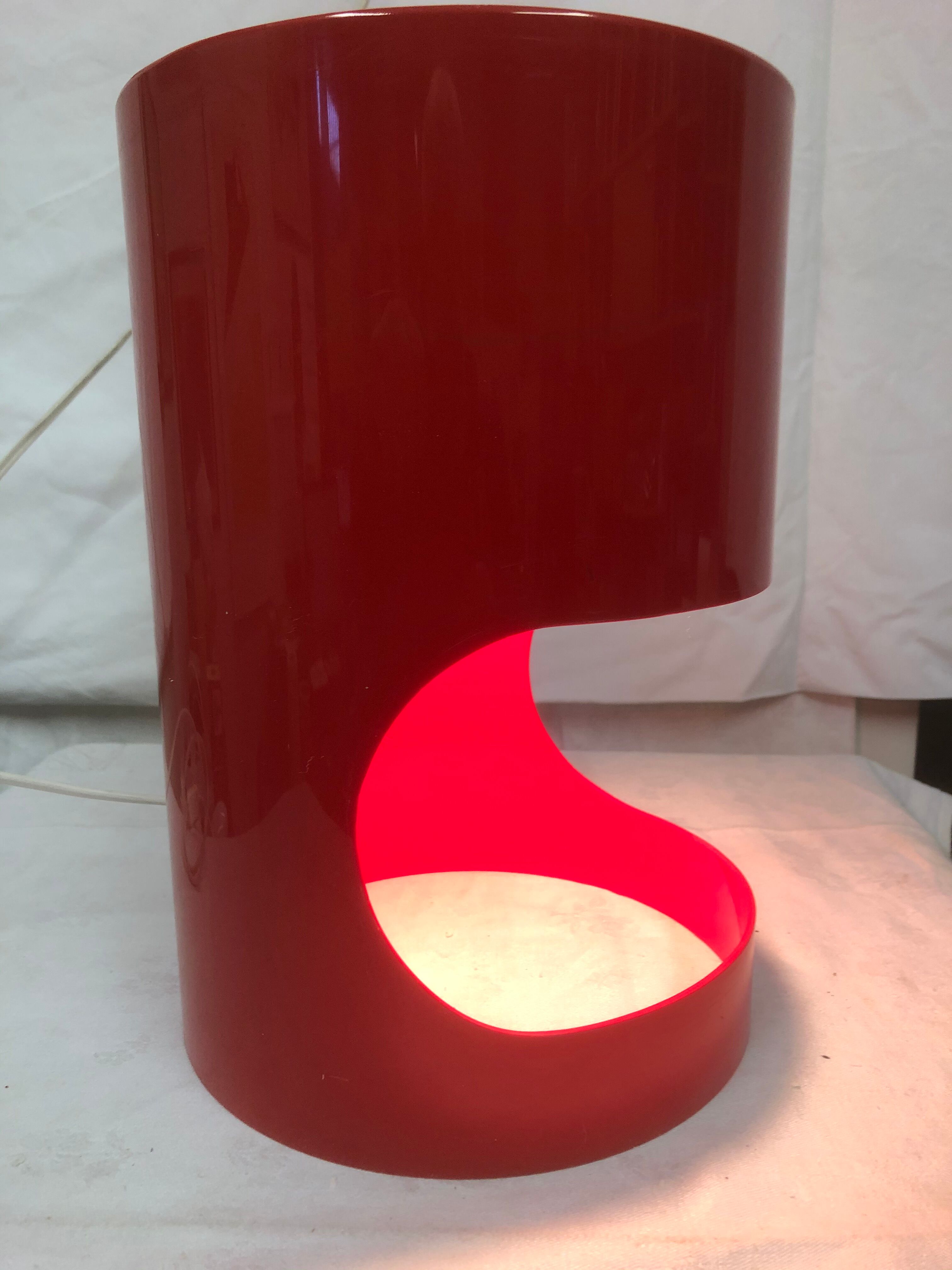 Vintage red lamp from the 70s
