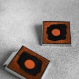 Vintage Brutalist Metal and Ceramic Entrance Door Handle by Juliette Belarti, 1960s, Set of 2