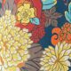 Table lamp in yellow Spanish ceramic, 1960s, new retro Liberty London shade.