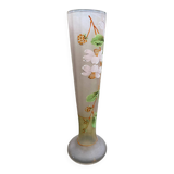 Conical vase in enamel paint