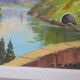 Claude Sargue Painting Oil on panel landscape 20th century