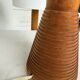 Paire de lampes de table bois chêne années 50
