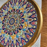 Decorative plate with 24k gold