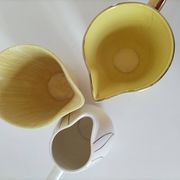 Set of three Salins Clair de Lune Panama vintage jugs.