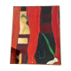 Abstract woman painting oil on canvas