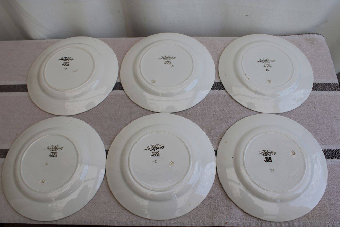 6 assiettes à dessert en céramique